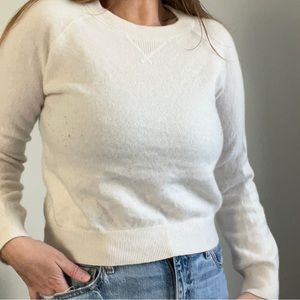Quince Cashmere Ivory Cropped Sweater